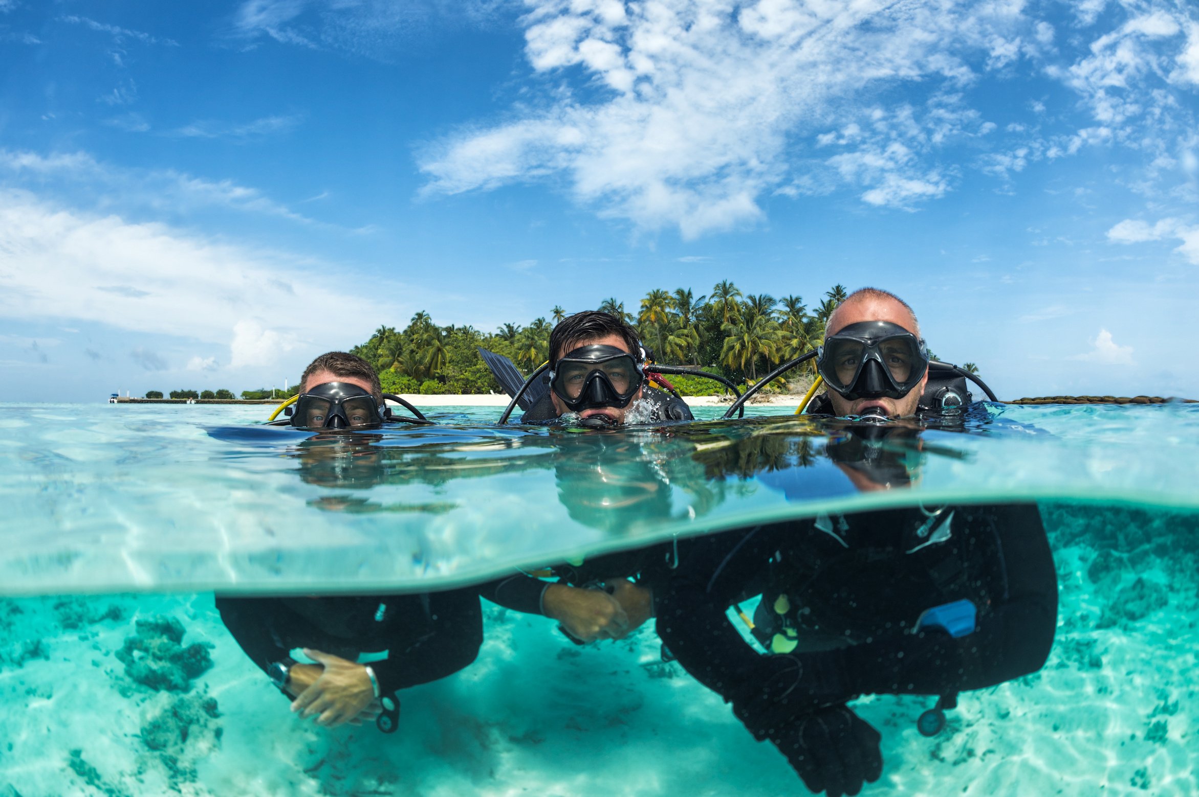 Scuba diving team